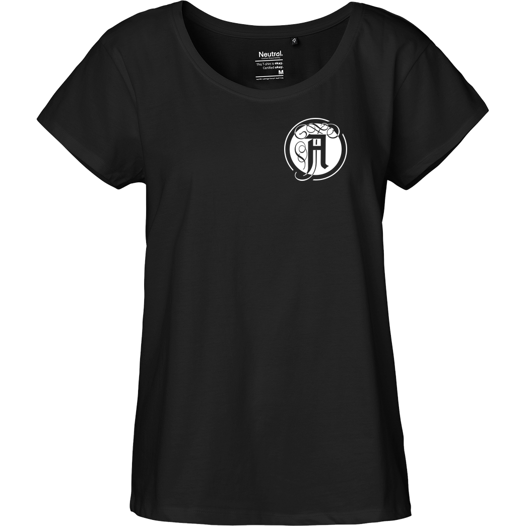 Asbach Asbach® - Badge T-Shirt Fairtrade Loose Fit Girlie - black