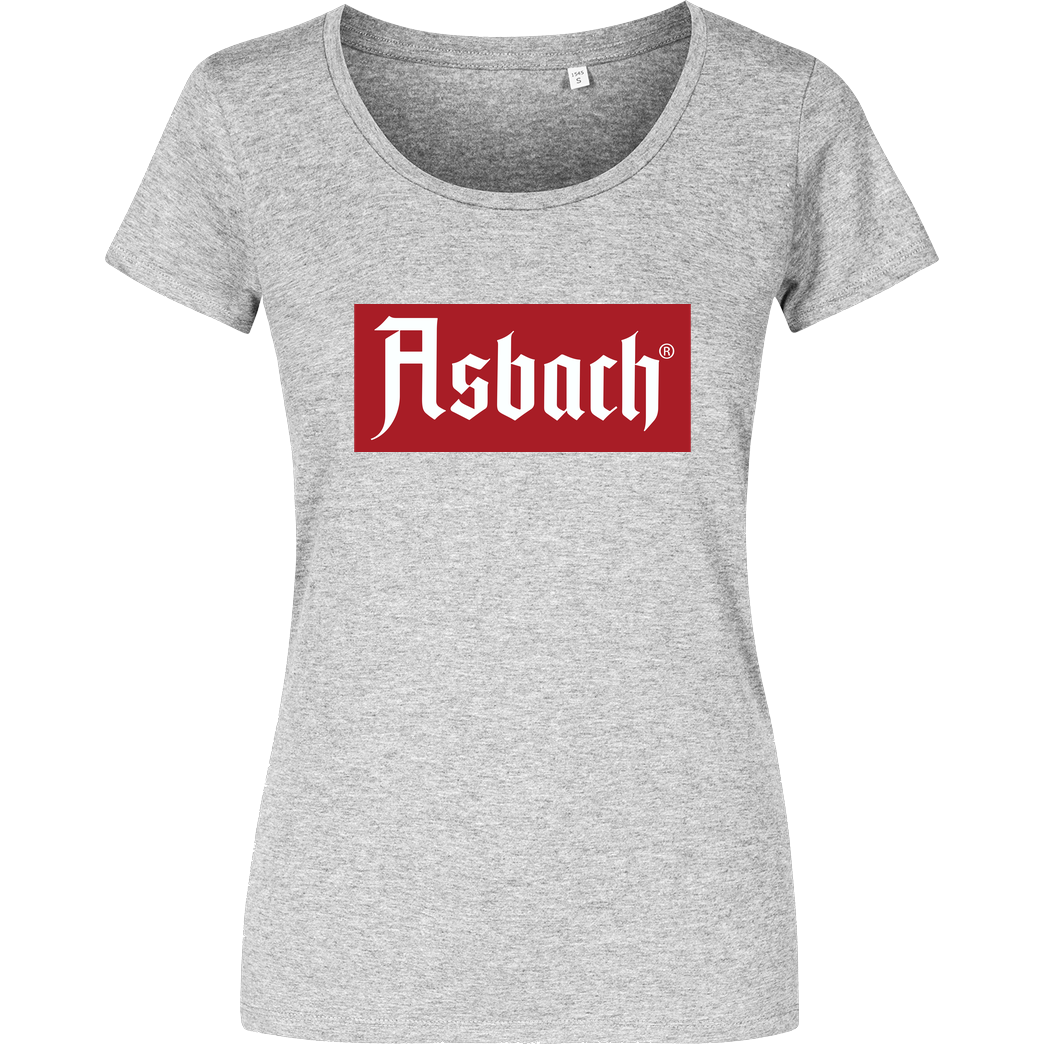 Asbach Asbach® - Box Logo T-Shirt Girlshirt heather grey
