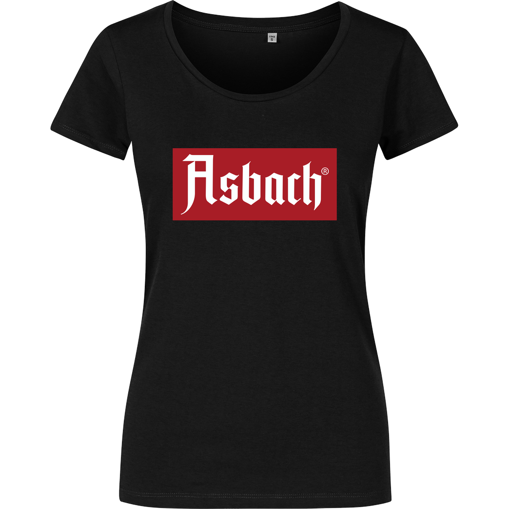 Asbach Asbach® - Box Logo T-Shirt Girlshirt schwarz