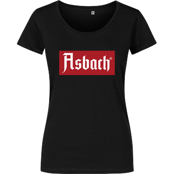 Asbach® - Box Logo Girlshirt schwarz