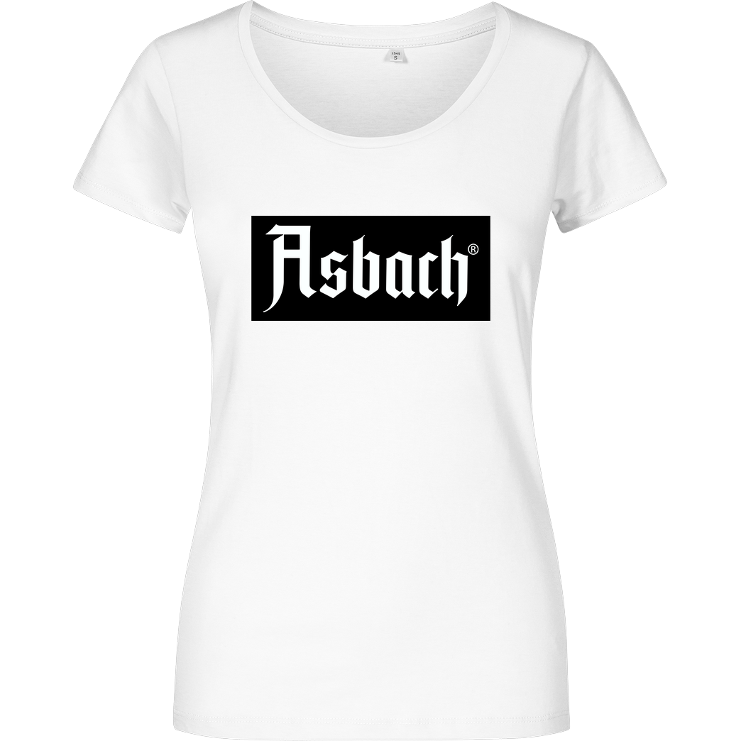 Asbach Asbach® - Box Logo T-Shirt Girlshirt weiss