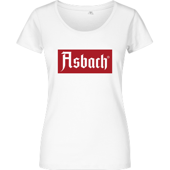 Asbach® - Box Logo Girlshirt weiss