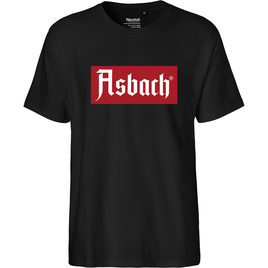 Asbach Asbach® - Box Logo T-Shirt Fairtrade T-Shirt - black