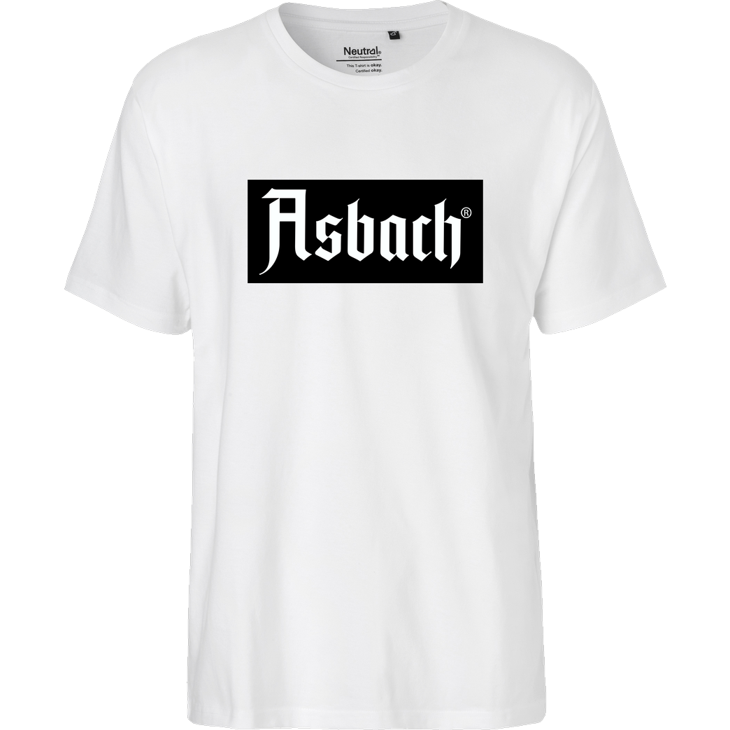 Asbach Asbach® - Box Logo T-Shirt Fairtrade T-Shirt - white