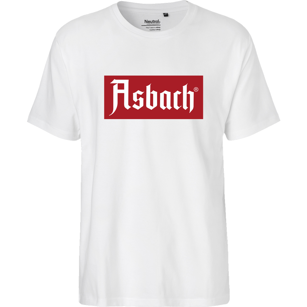 Asbach Asbach® - Box Logo T-Shirt Fairtrade T-Shirt - white