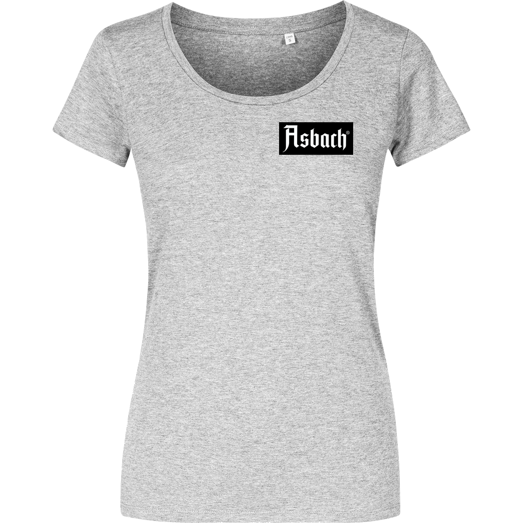 Asbach Asbach® - Box Logo small T-Shirt Girlshirt heather grey