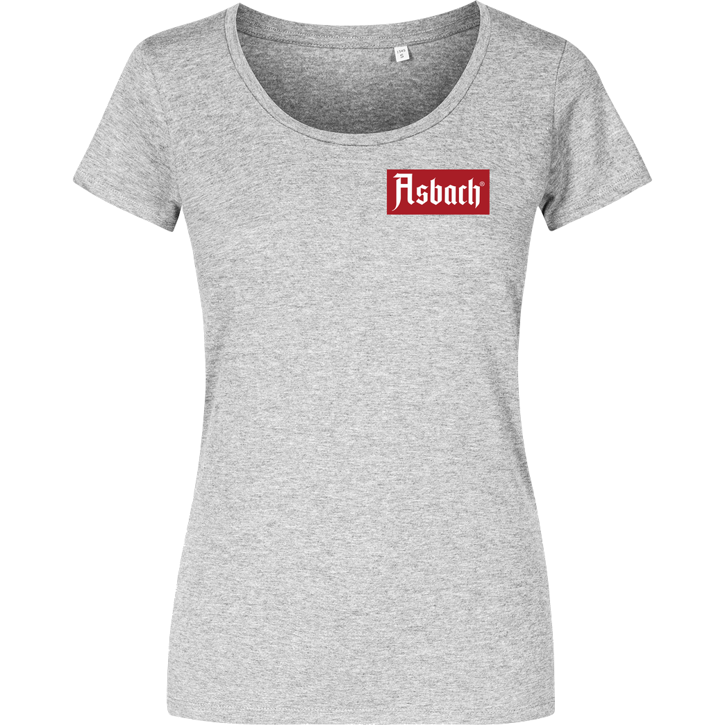 Asbach Asbach® - Box Logo small T-Shirt Girlshirt heather grey
