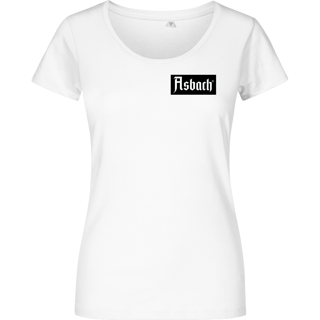 Asbach Asbach® - Box Logo small T-Shirt Girlshirt weiss