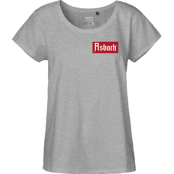 Asbach® - Box Logo small Fairtrade Loose Fit Girlie - heather grey
