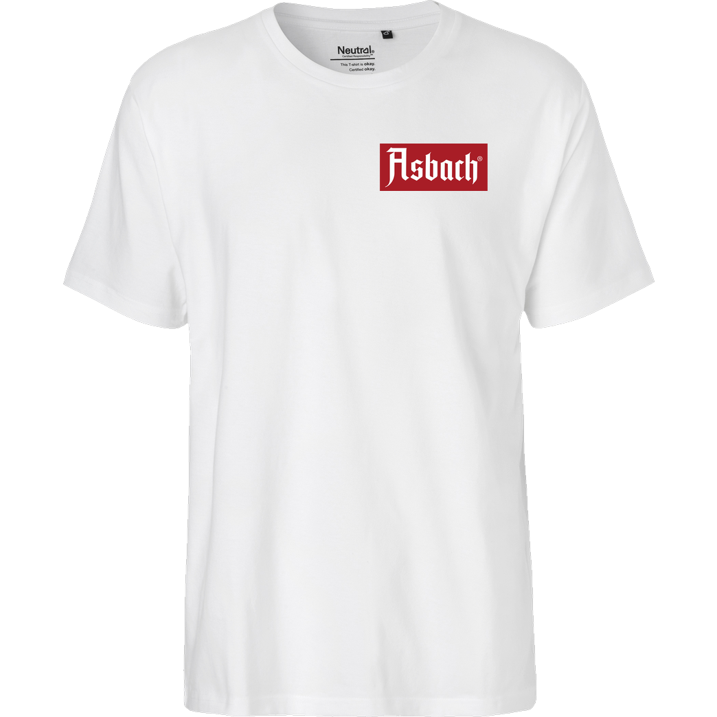 Asbach Asbach® - Box Logo small T-Shirt Fairtrade T-Shirt - white