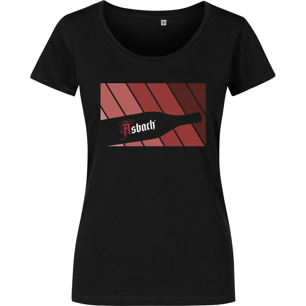 Asbach Asbach® - Colours Red T-Shirt Girlshirt schwarz