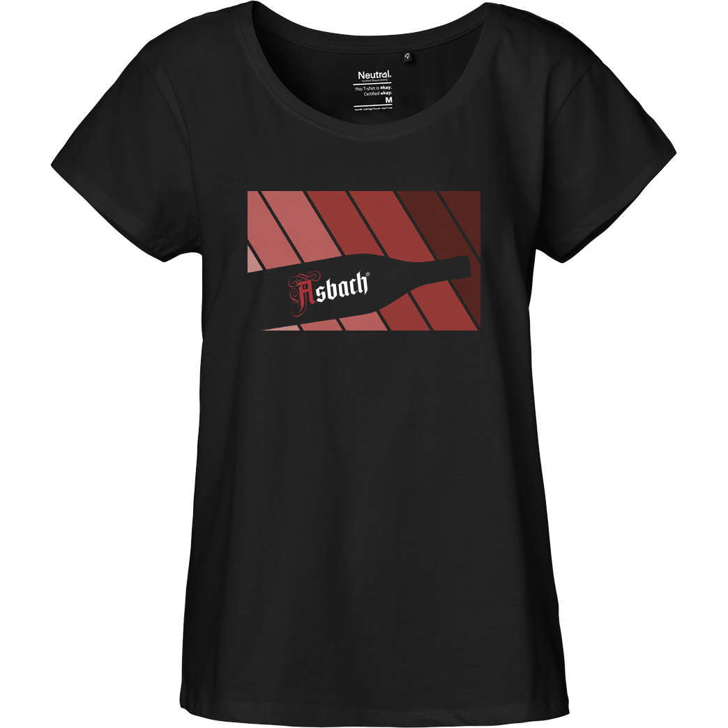 Asbach Asbach® - Colours Red T-Shirt Fairtrade Loose Fit Girlie - black