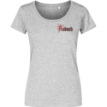 Asbach® - Logo small Girlshirt heather grey