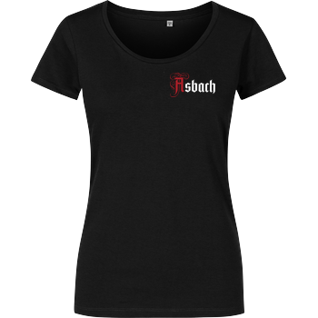 Asbach® - Logo small Girlshirt schwarz