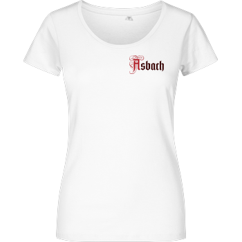 Asbach® - Logo small Girlshirt weiss