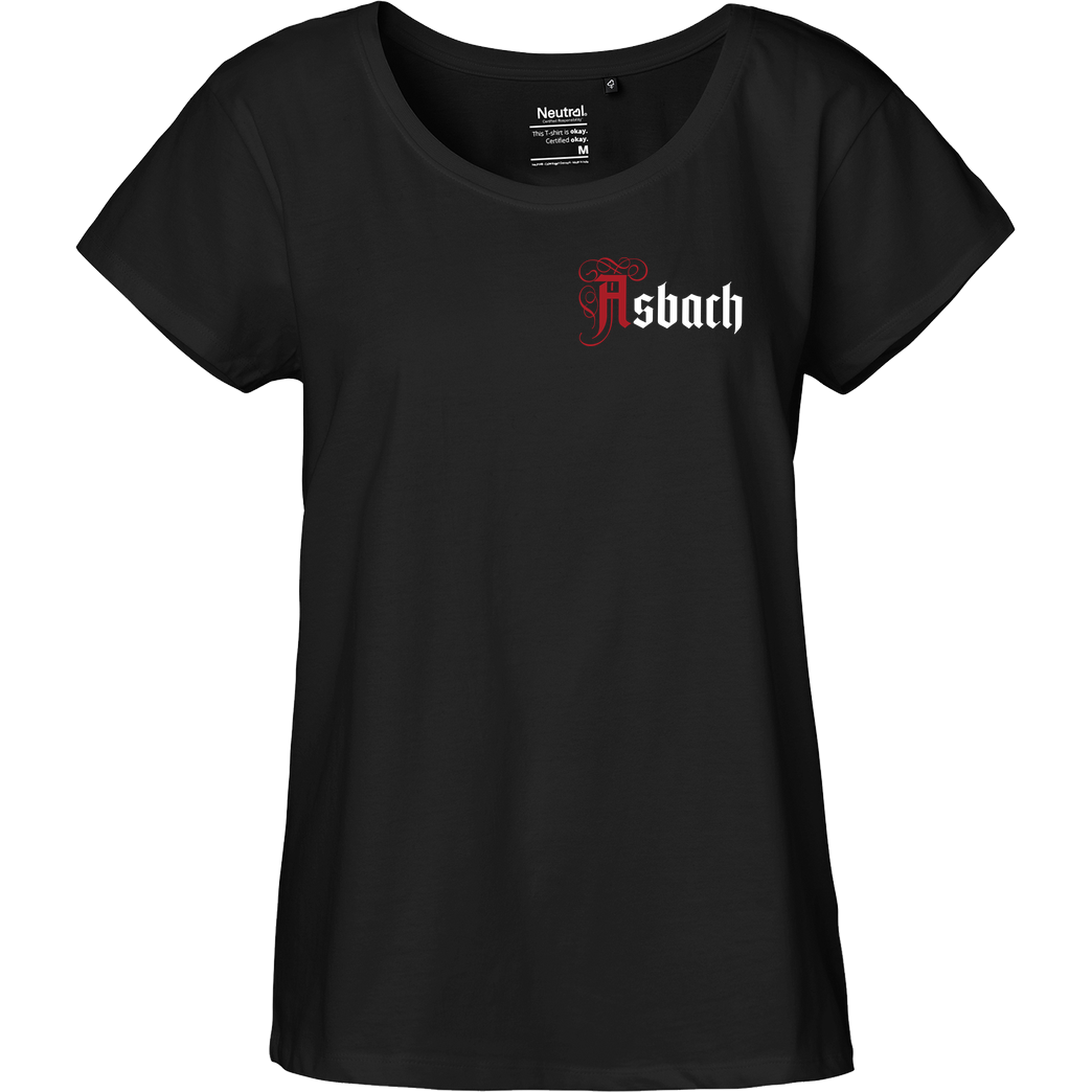 Asbach Asbach® - Logo small T-Shirt Fairtrade Loose Fit Girlie - black