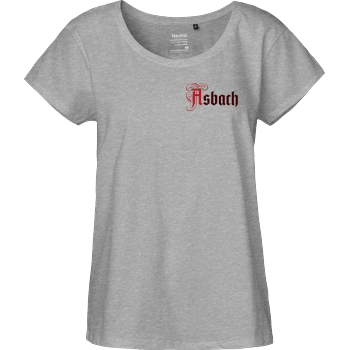 Asbach® - Logo small Fairtrade Loose Fit Girlie - heather grey