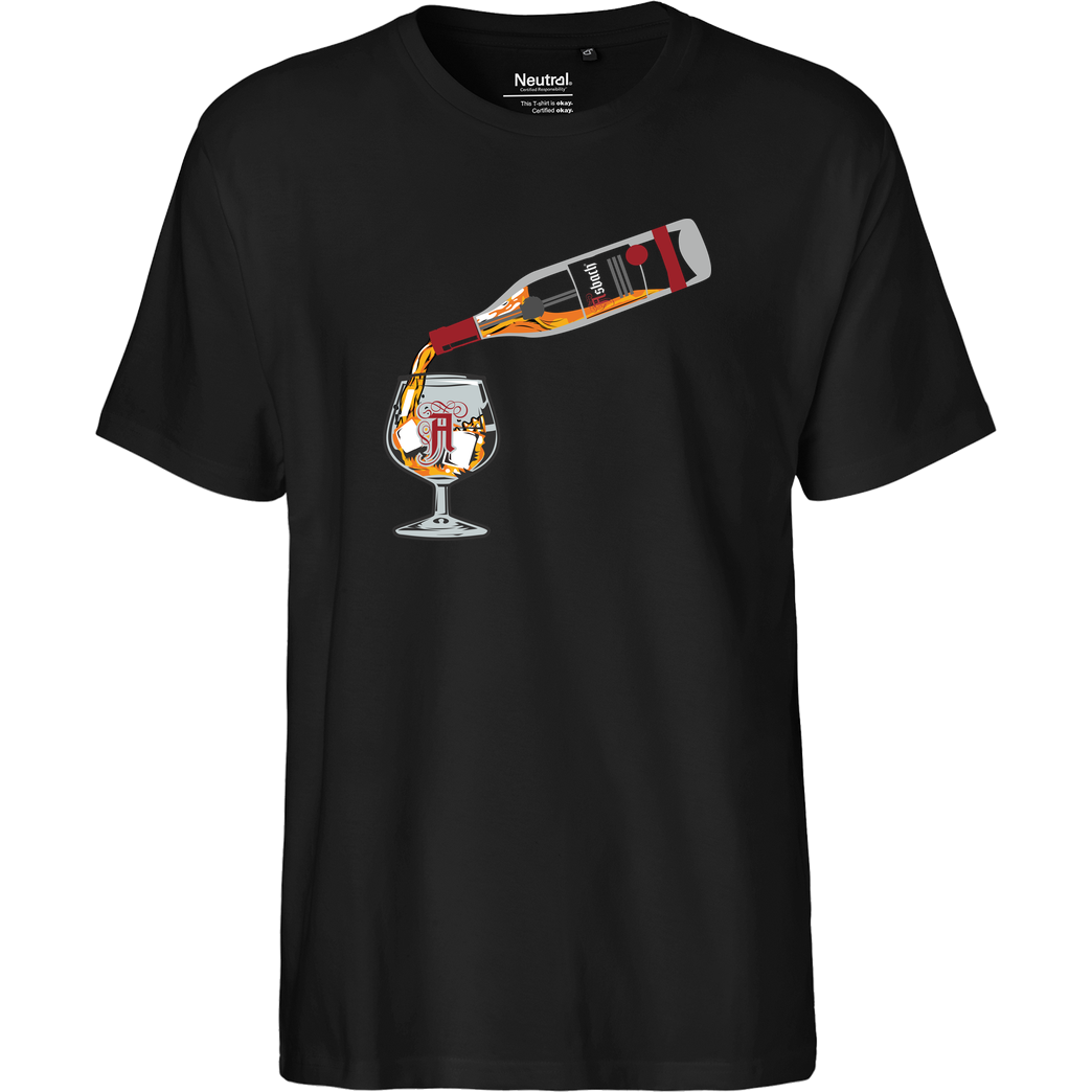 Asbach Asbach® - Pouring Bottle T-Shirt Fairtrade T-Shirt - black