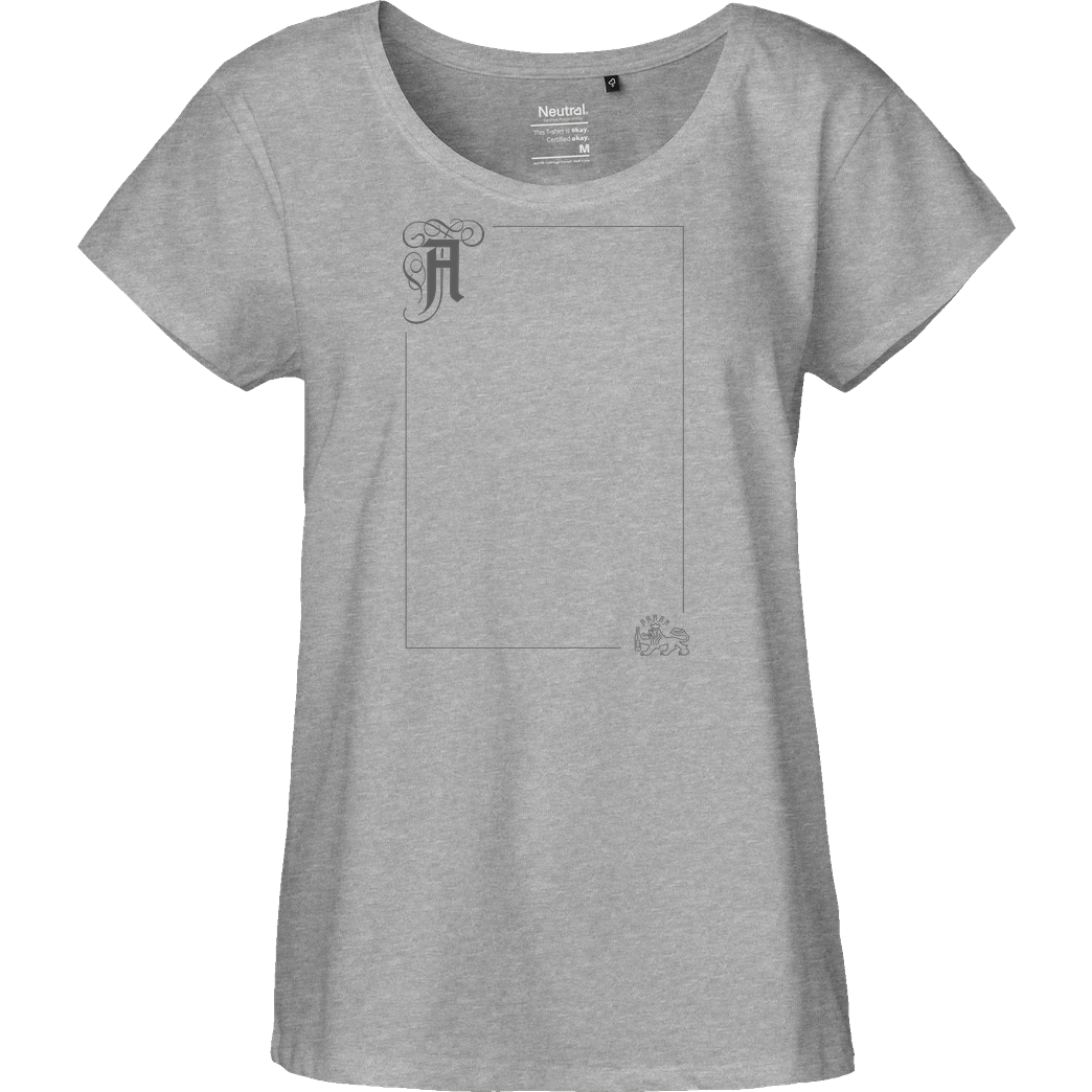 Asbach Asbach® - Rahmen T-Shirt Fairtrade Loose Fit Girlie - heather grey