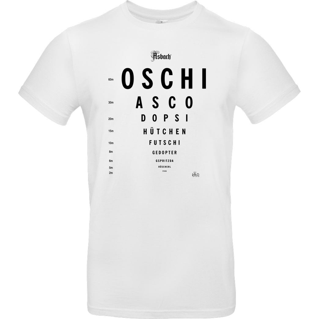 Asbach Asbach® - Sehtest T-Shirt B&C EXACT 190 -  White
