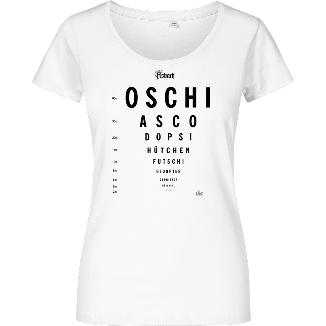 Asbach Asbach® - Sehtest T-Shirt Girlshirt weiss